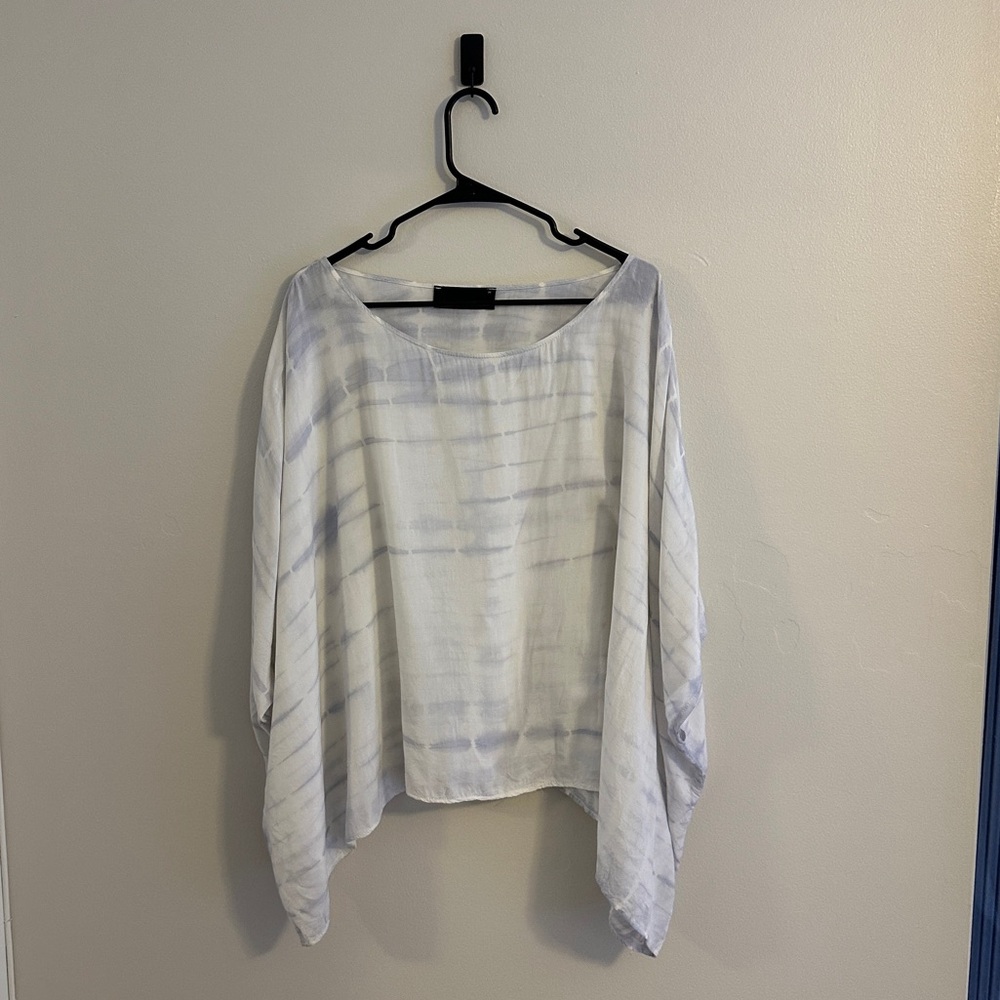 Mimi & Dottie Tie Dye Tissue Tunic Blouse